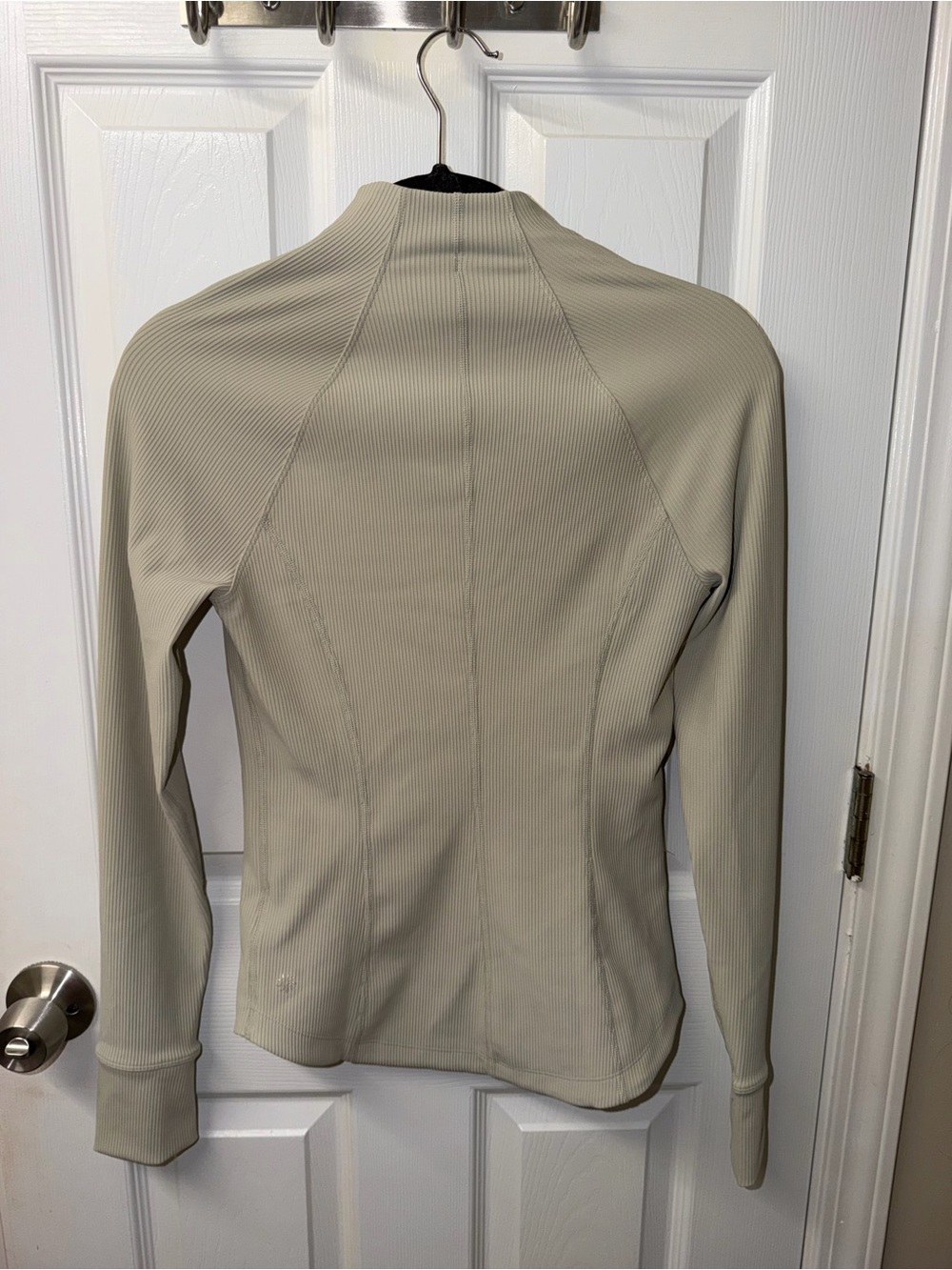 Athleta Ribbed Zip-Front Jacket - Sand - Picture 3 of 4